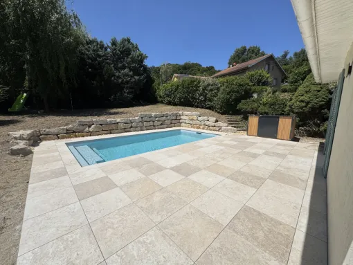 Pose d’une piscine coque, D&B Aménagement Paysager, Miribel