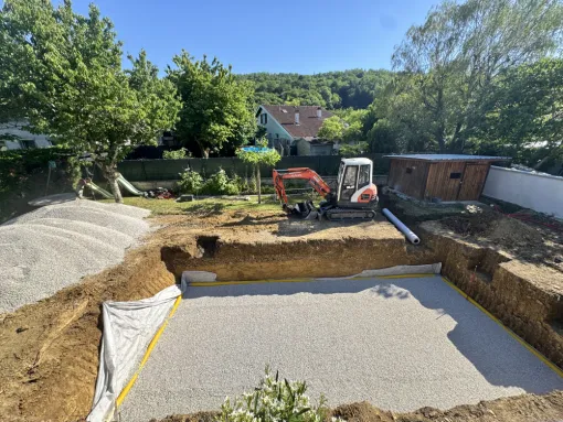 Piscine coque, Bettant, D&B Aménagement Paysager