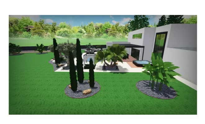 Visualisation 3D, St Jean de Niost, D&B Aménagement paysager