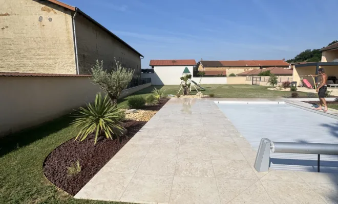 Pose dallage, D&B Aménagement Paysager, Bourg Saint Chritophe