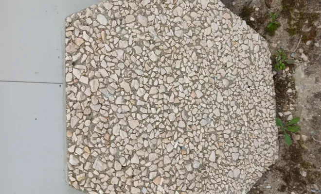 Béton désactivé concassé 6/10 nuancé de beige