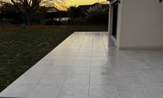 Terrasse sur plots, Saint jean de Niost, D&B Aménagement Paysager 