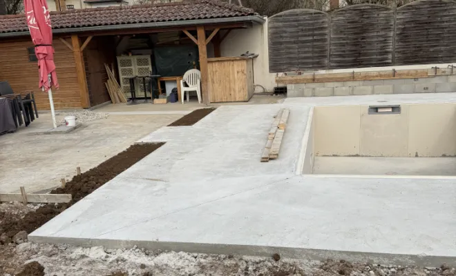 Dalle béton, Ambutrix, D&B Aménagement Paysager 