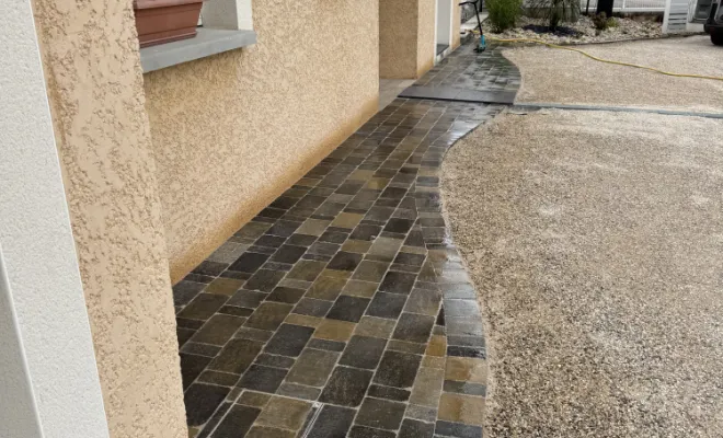 Cour, Meximieux,D&B Aménagement Paysager 