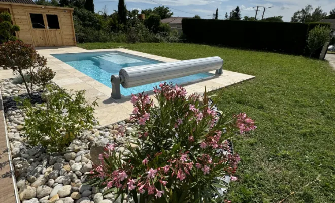 Pose piscine coque, Charnoz-sur-Ain, D&B Aménagement Paysager 