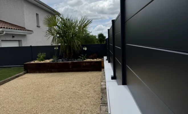 Clôture aluminium, Ambronay, D&B Aménagement Paysager 
