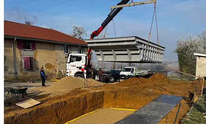 Les étapes d’une pose de piscine coque , Meximieux, D&B Aménagement Paysager