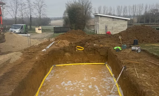 Les étapes d’une pose de piscine coque , Meximieux, D&B Aménagement Paysager